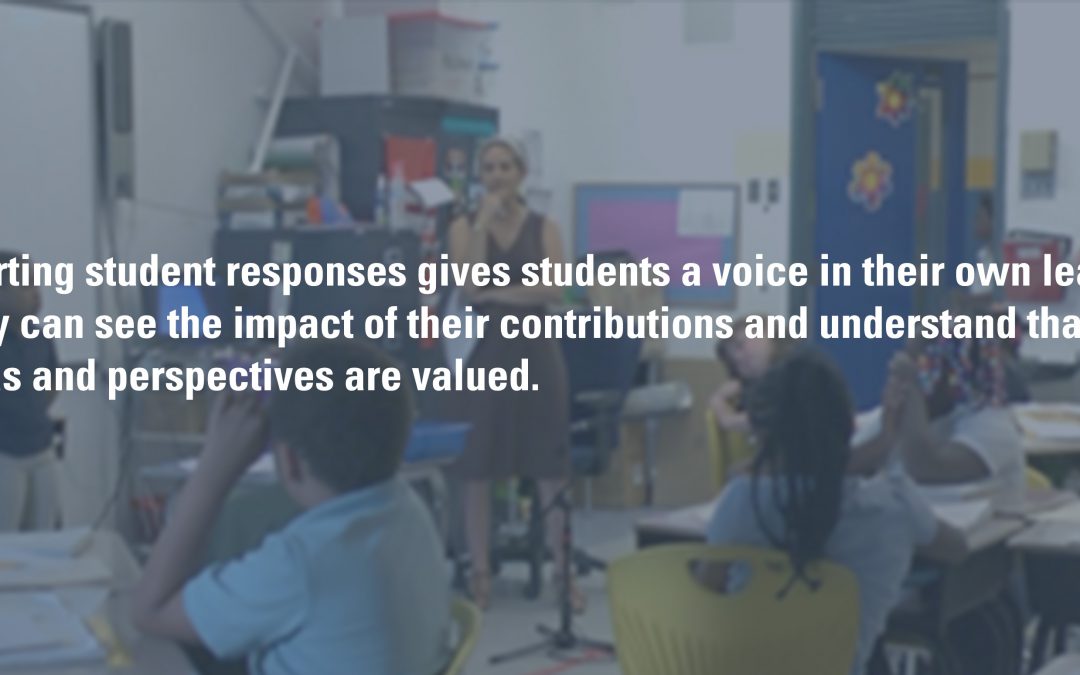 Charting student responses gives students a voice in their own learning. They can see the impact of their contributions and understand that their ideas and perspectives are valued.